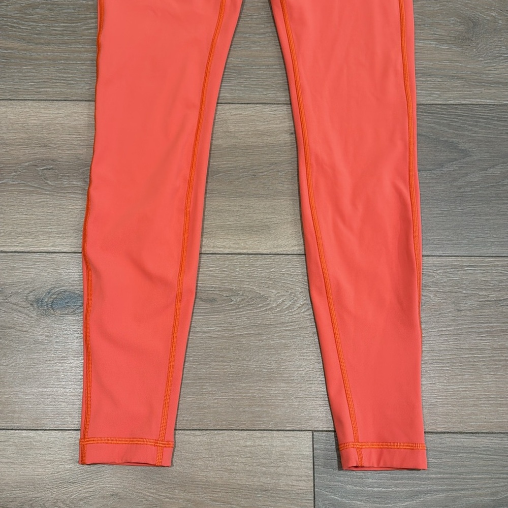 LULULEMON Warm Coral Wunder Under High-Rise Tight 28" Full-On Luxtreme Size 6 - Picture 5 of 13